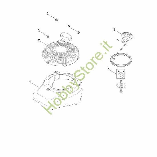 Picture of K - Coperchio ventilatore, dispositivo avviamento HD675 (HD675-3015)